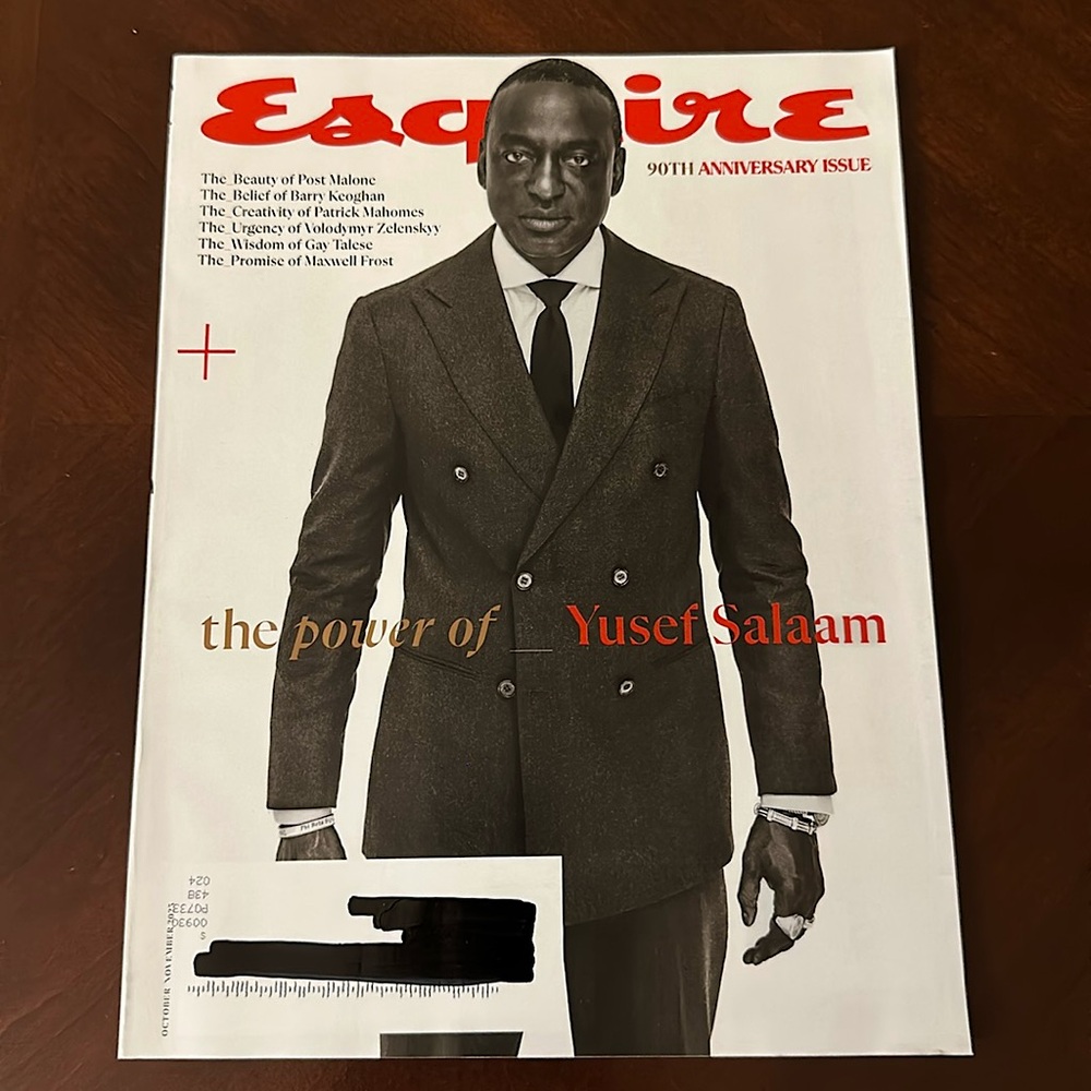 Esquire Magazine 90th Anniversary Issue Yusuf Salaam Oct/November 2023